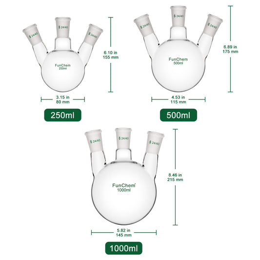 3 Neck Round Bottom Flask