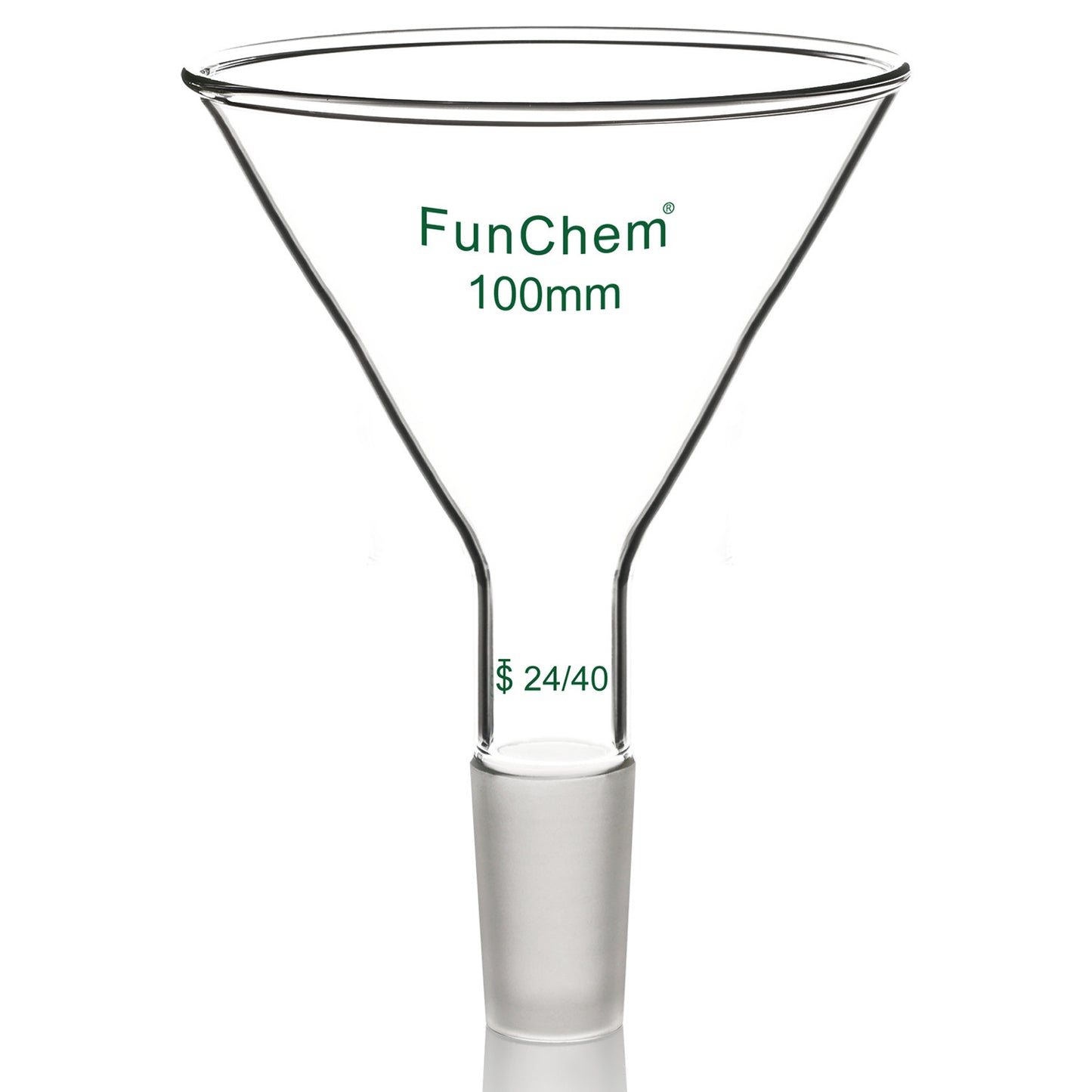 Glass Short Stem Powder Filter Funnel with 24/40 Inner Joint
