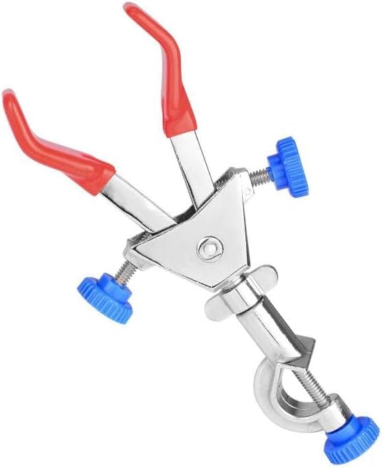 2 Prong Dual Adjust Swivel Clamp, Rubber Coated, Boss Head