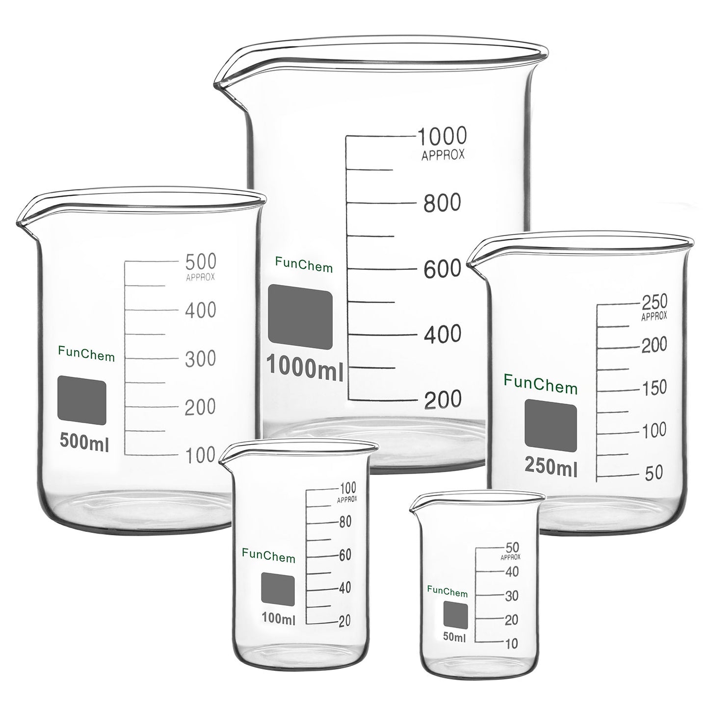 Glass Measuring Beaker Set