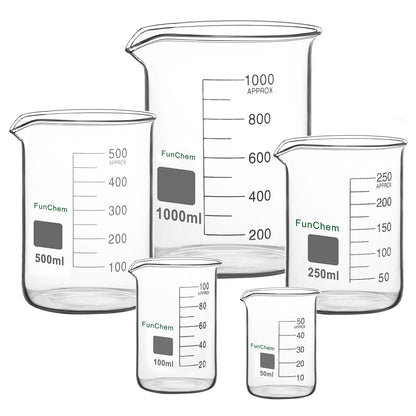 Glass Measuring Beaker Set