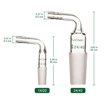Glass Bent Inlet Hose Adapter