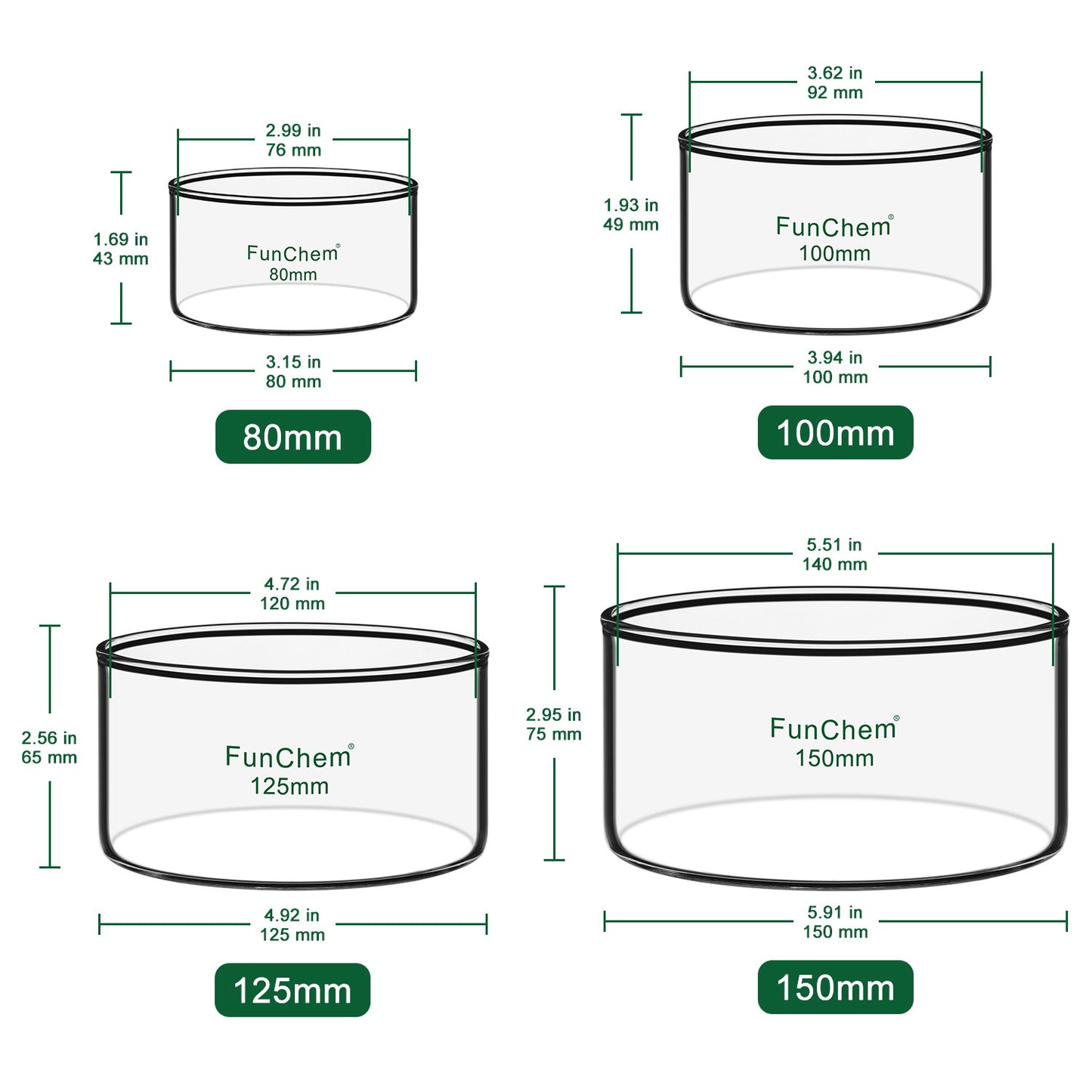 Glass Crystallizing Dish