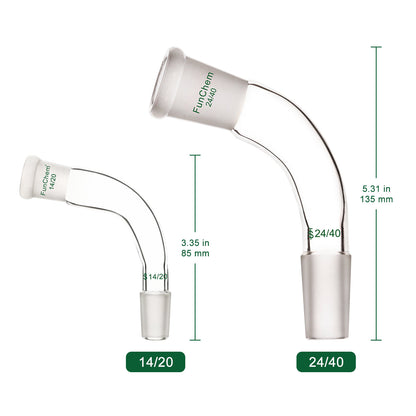 105 Degree Bent Glass Distilling Adapter