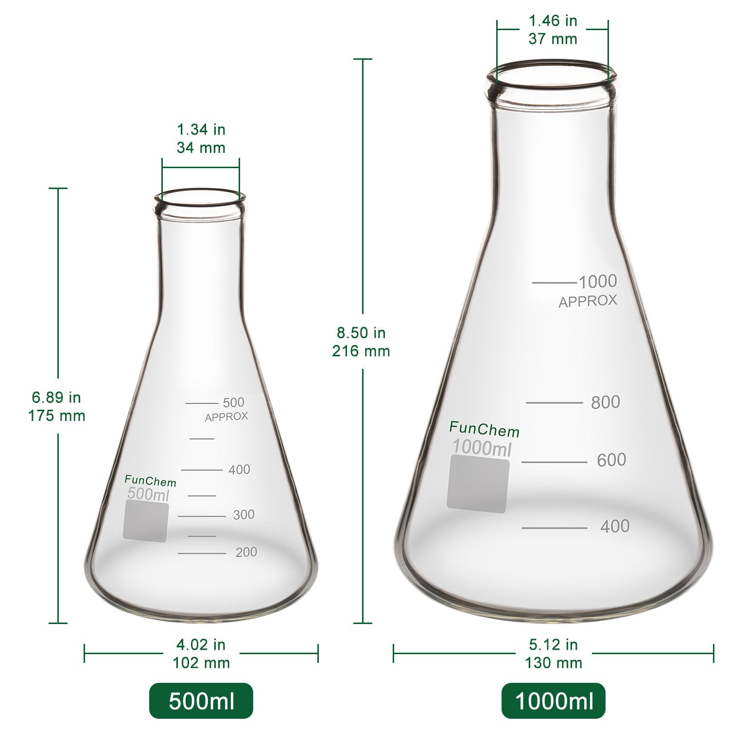 Narrow Mouth Erlenmeyer Flask
