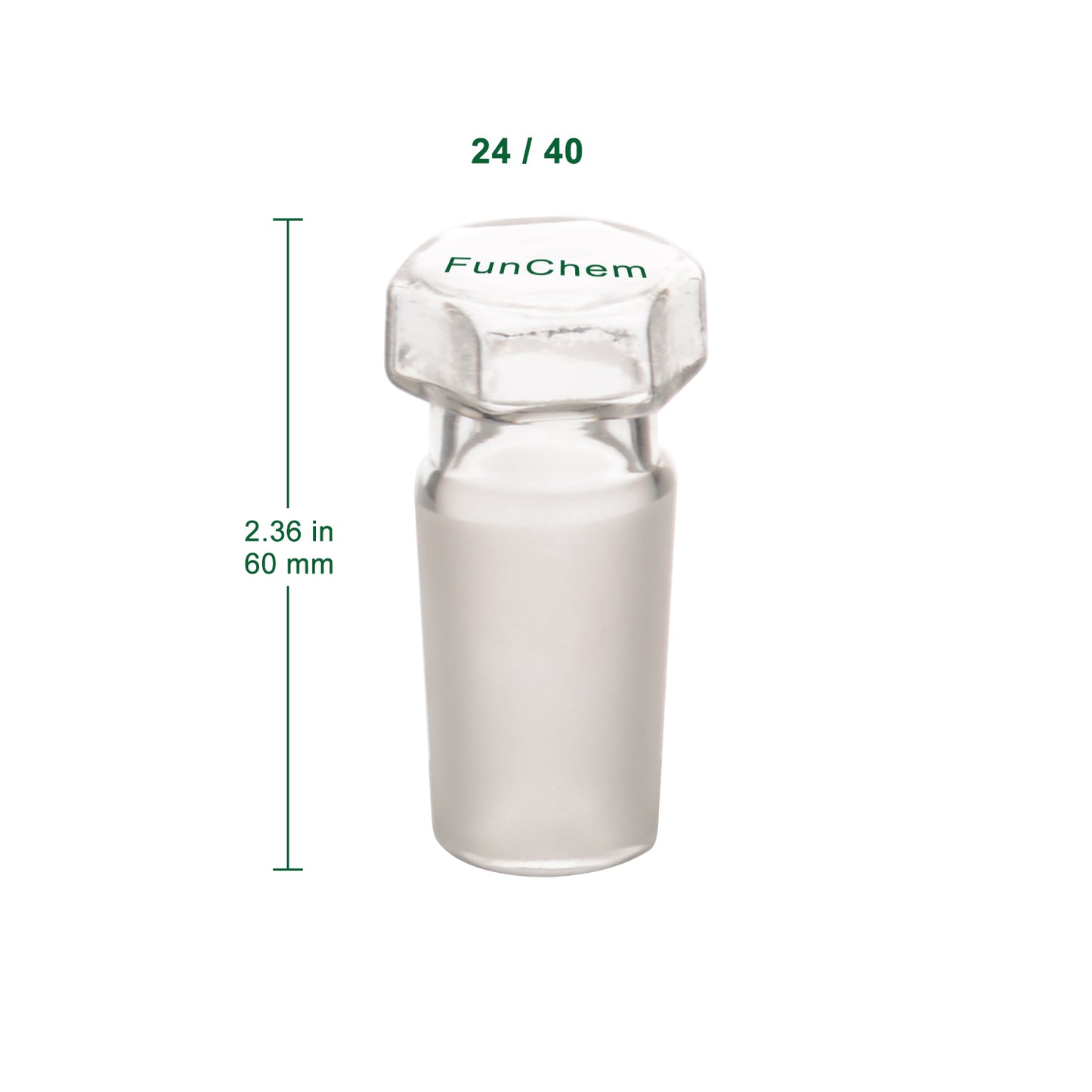 Hex Head Hollow Glass Stopper