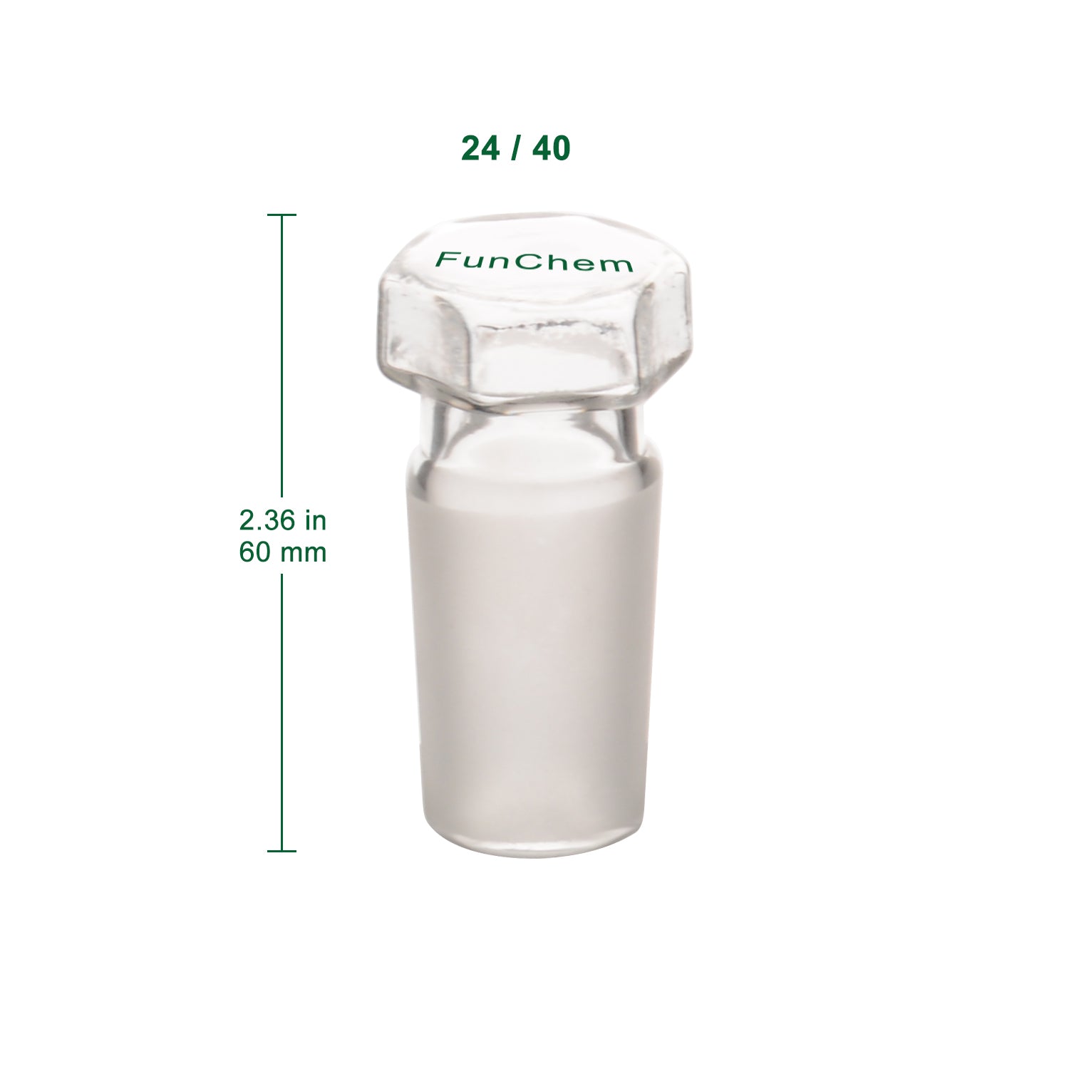 Hex Head Hollow Glass Stopper