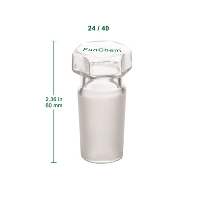 Hex Head Hollow Glass Stopper