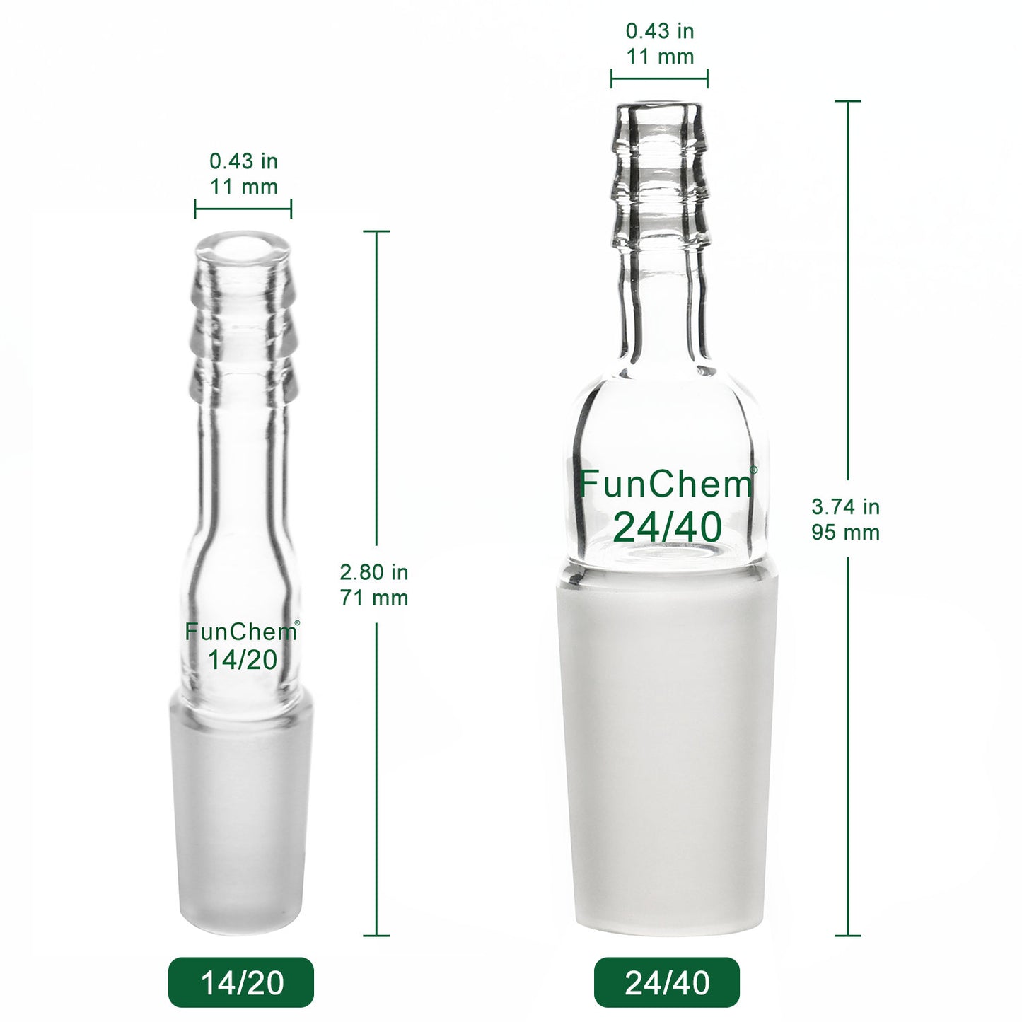 Glass Straight Inlet Distilling Adapters
