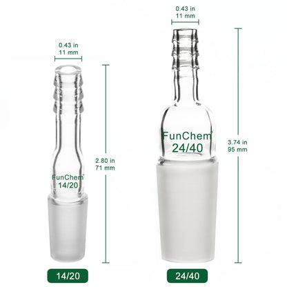 Glass Straight Inlet Distilling Adapters
