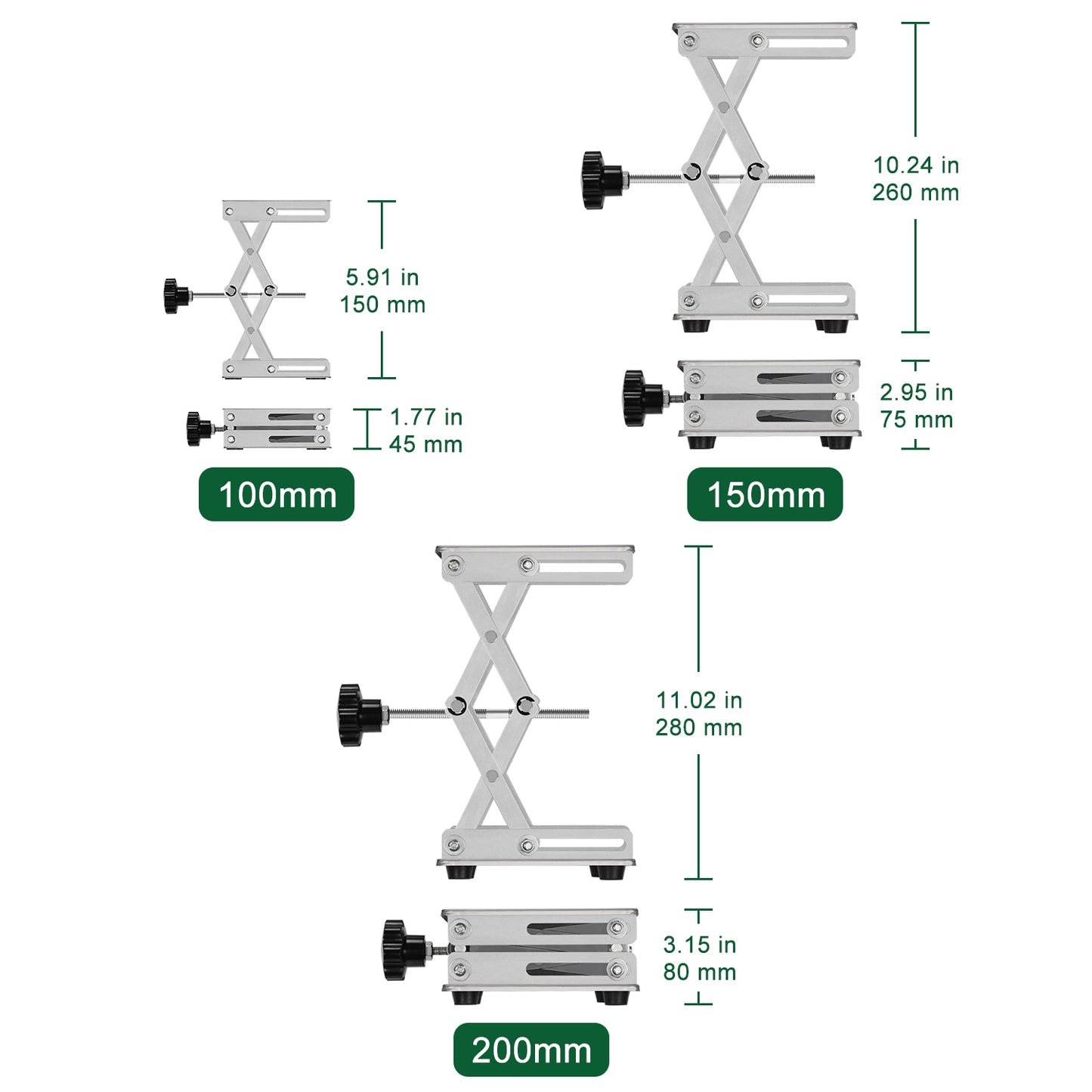 Stainless Steel Lab Scissor Jack
