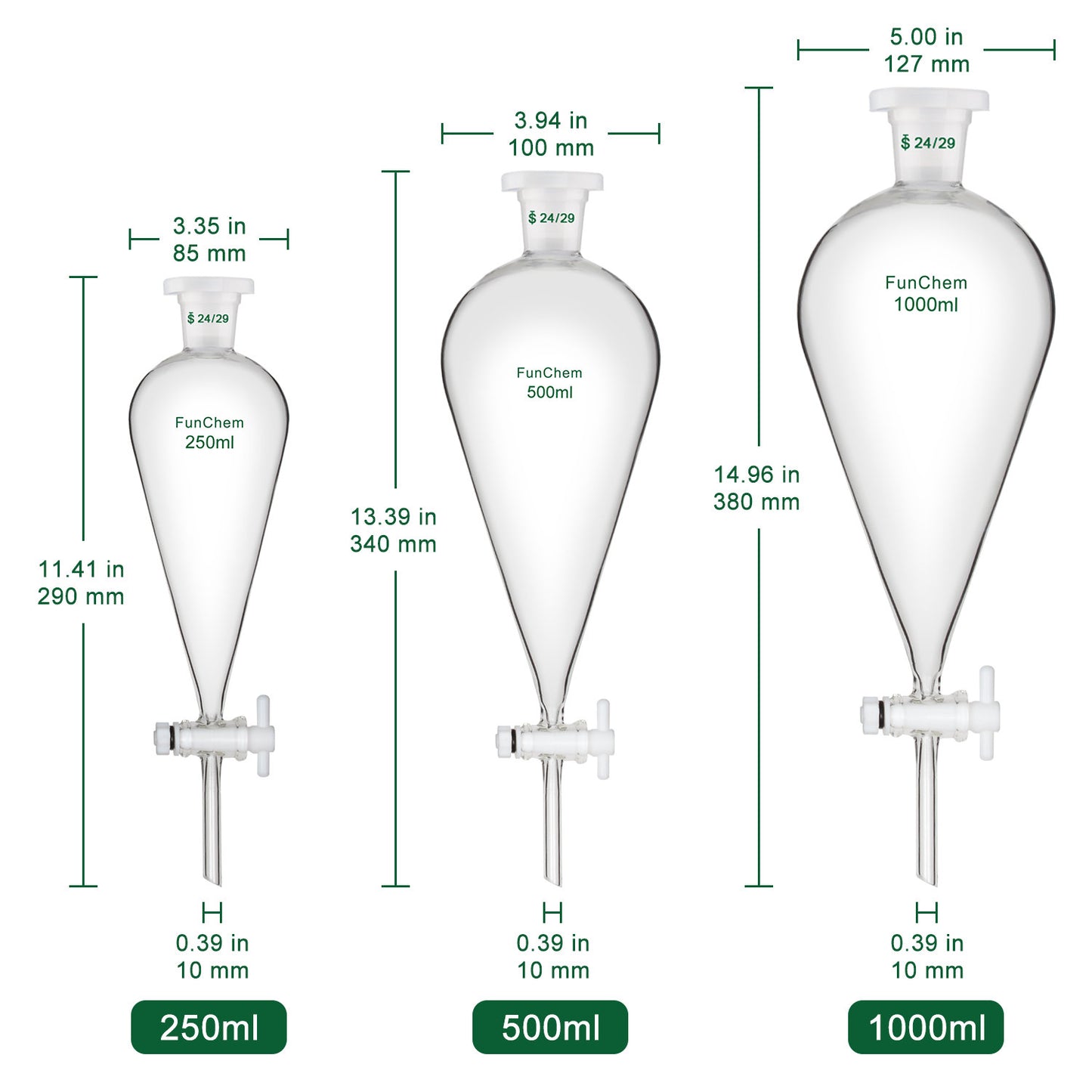 Conical Separatory Funnel 