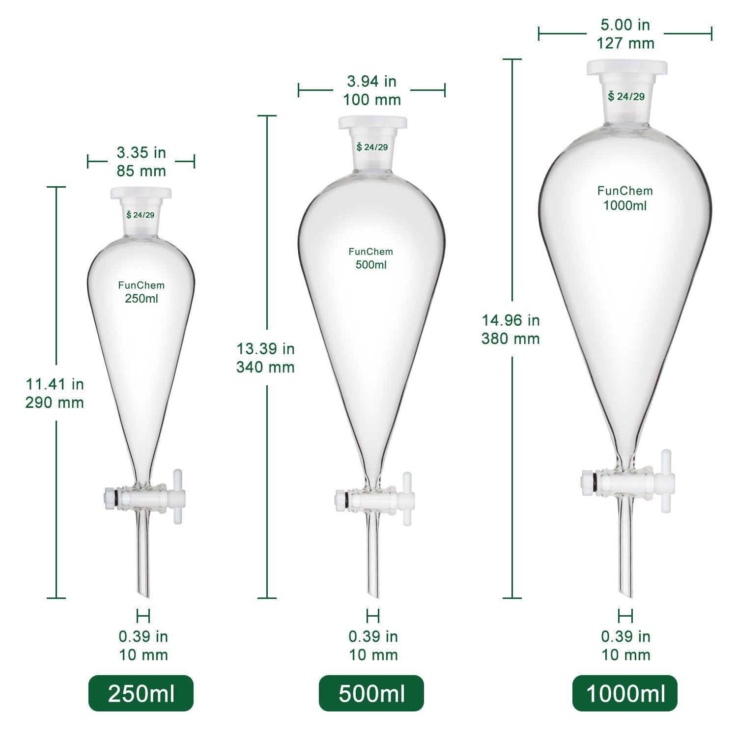 Conical Separatory Funnel 