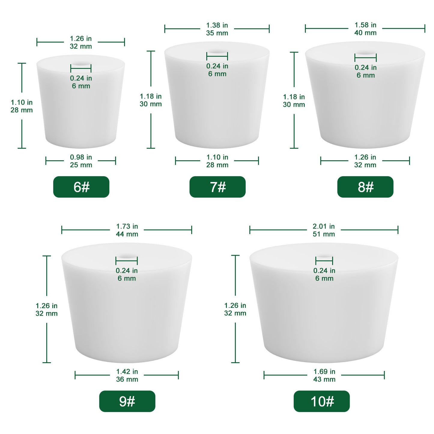 Solid Silicone Stopper