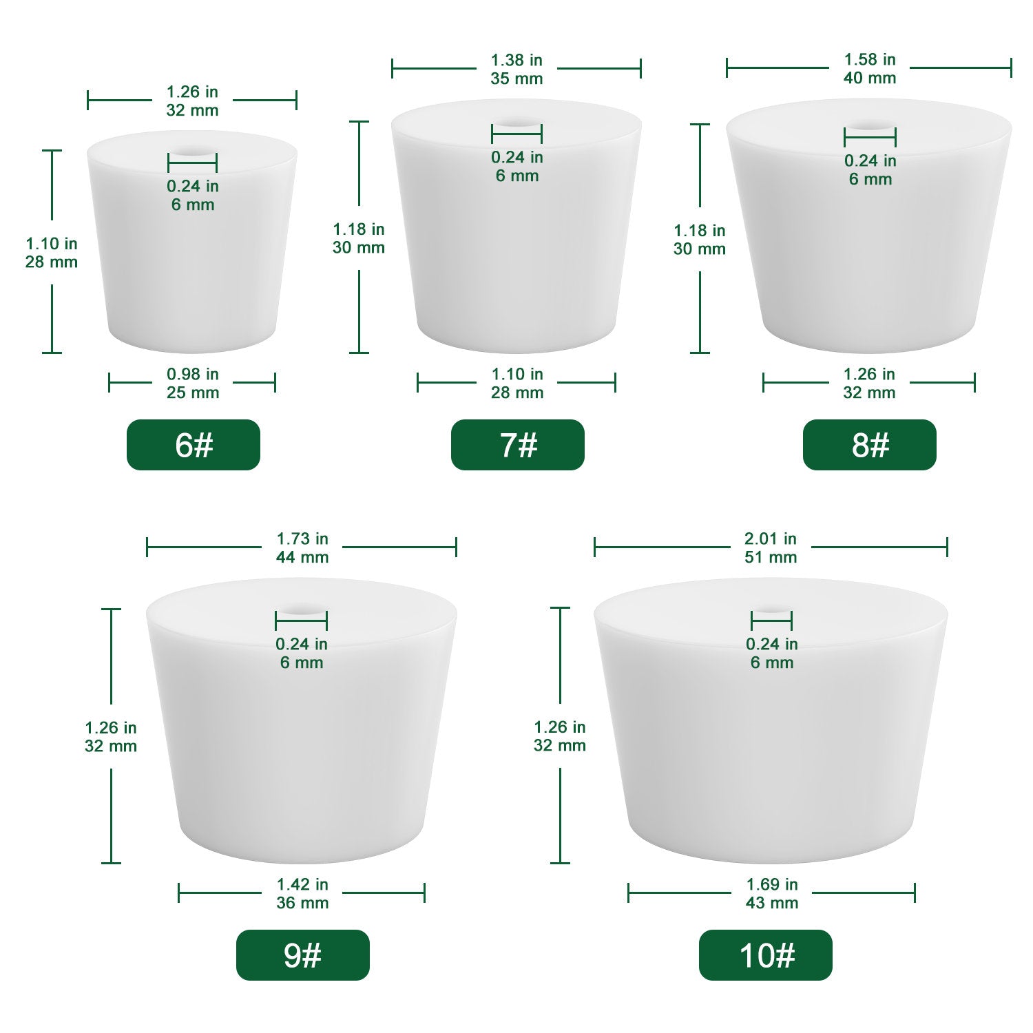 Solid Silicone Stopper