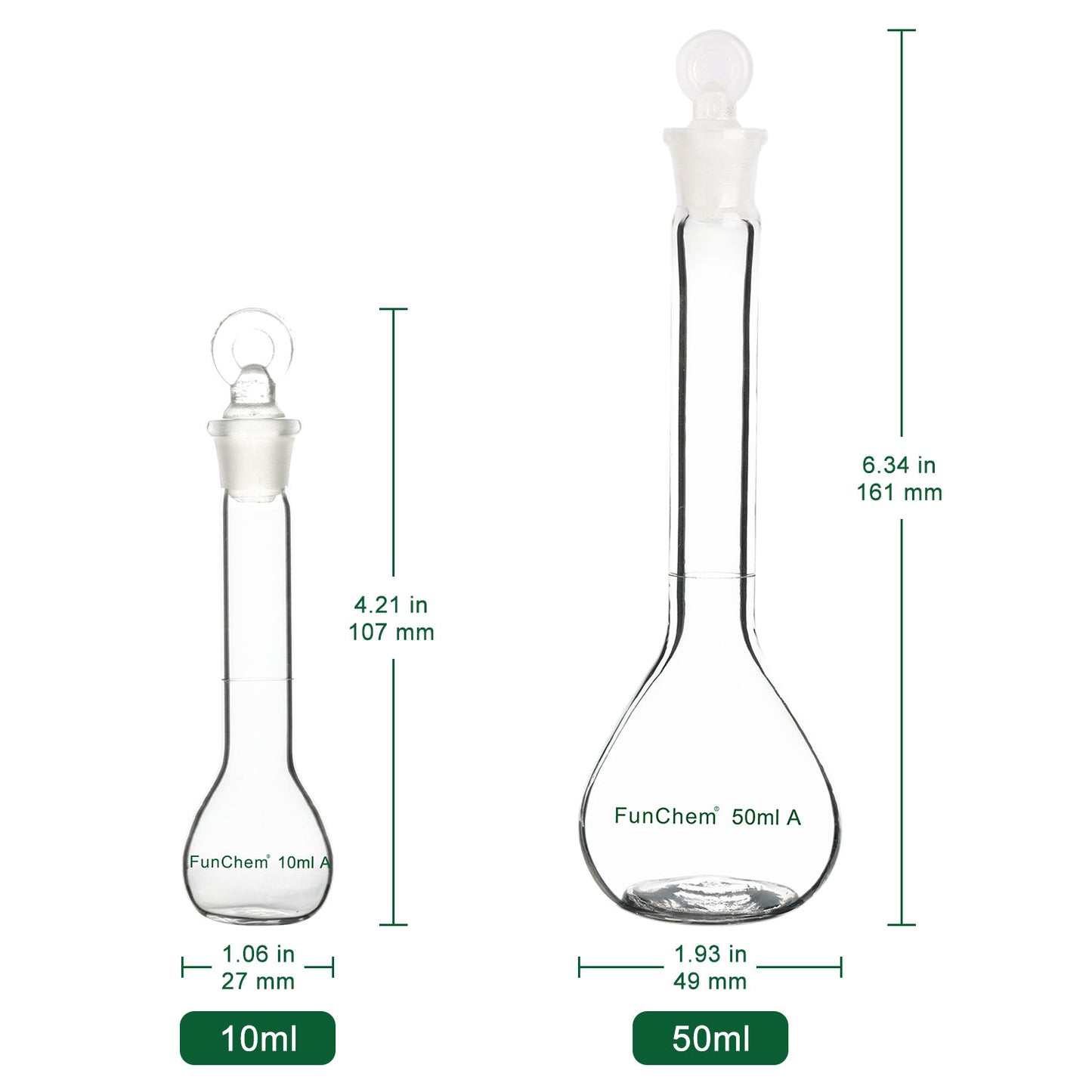 Volumetric Flask with Glass Stopper