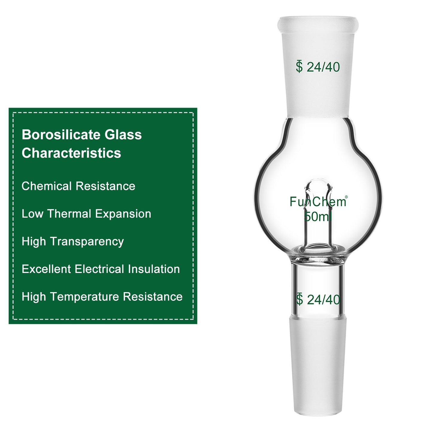  Borosilicate Glass Rotary Evaporator Bump Trap