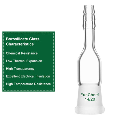 Straight Inlet Adapter, Standard Ground Glass Joint