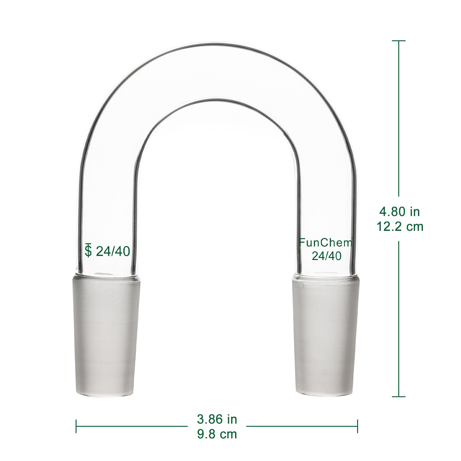 Glass U-Shape Gas Connection  Adapter