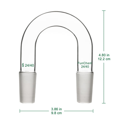 Glass U-Shape Gas Connection  Adapter