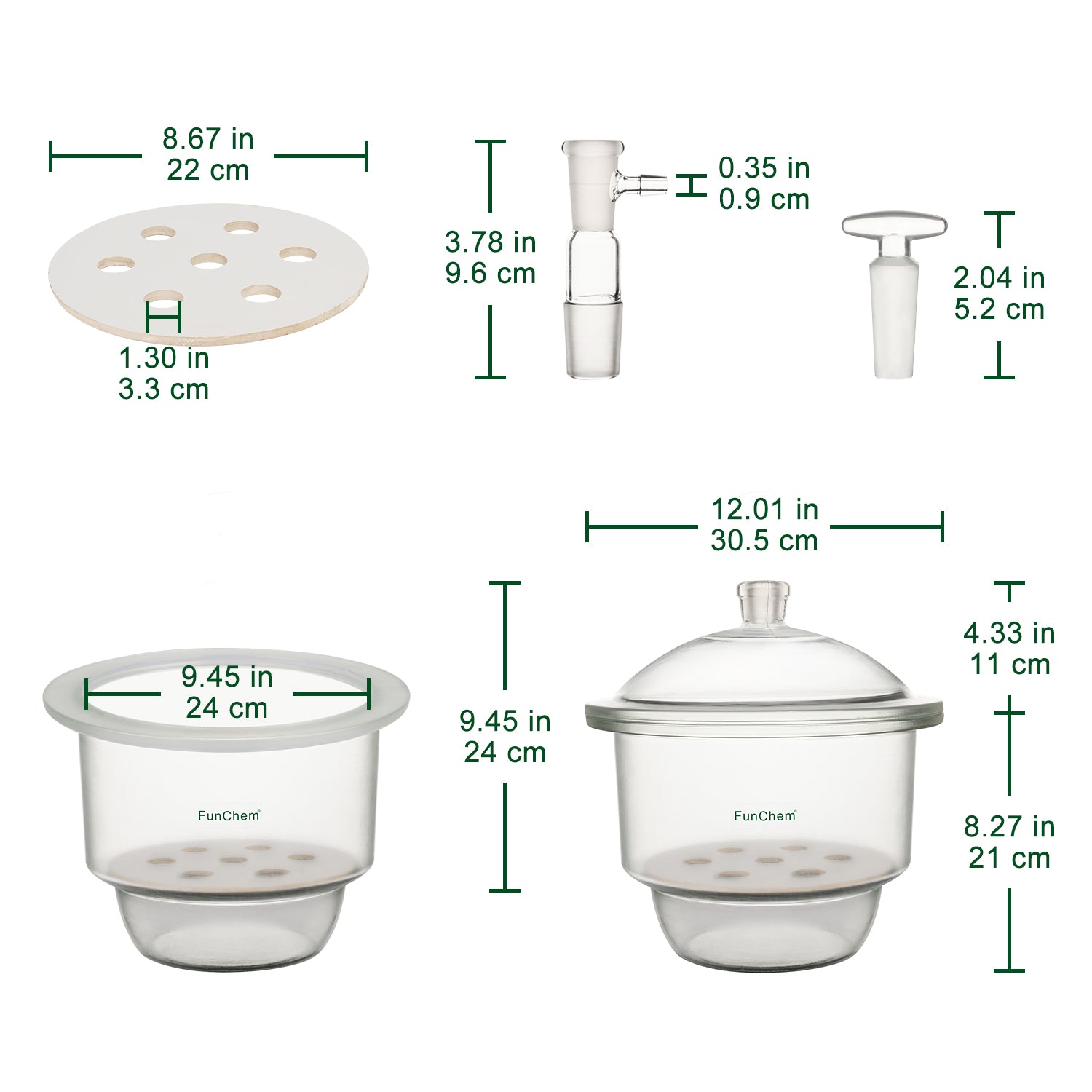 Glass Lab Vacuum Desiccator