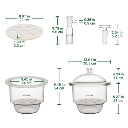 Glass Lab Vacuum Desiccator