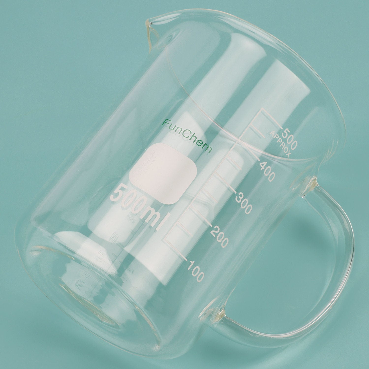 Glass Beaker with Handle and Spout
