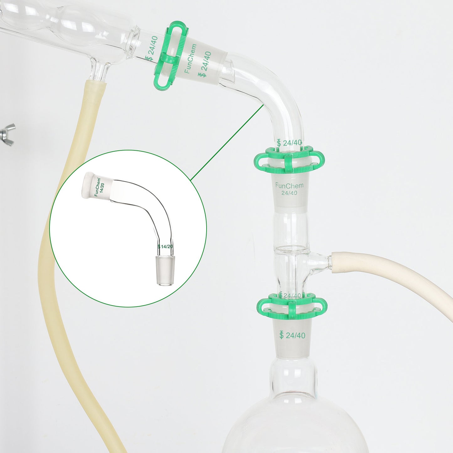 105 Degree Bent Glass Distilling Adapter