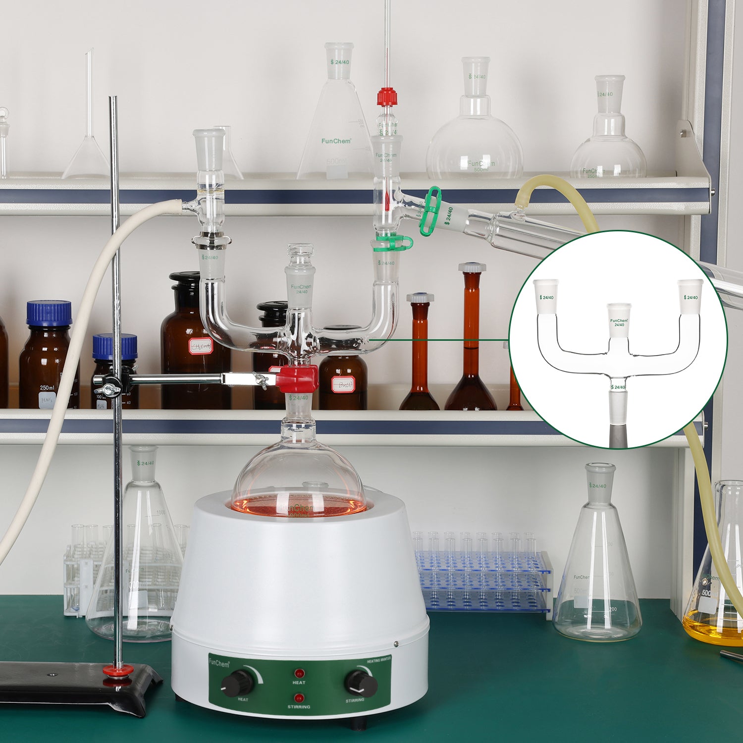 4-Way Claisen Distillation Adapter