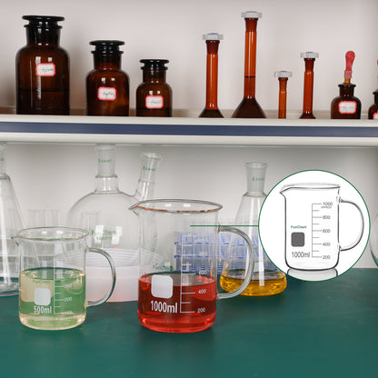 Glass Beaker with Handle and Spout