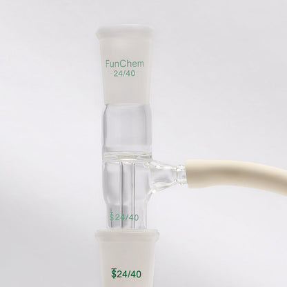 Glass Straight Vacuum Take Off Adapter