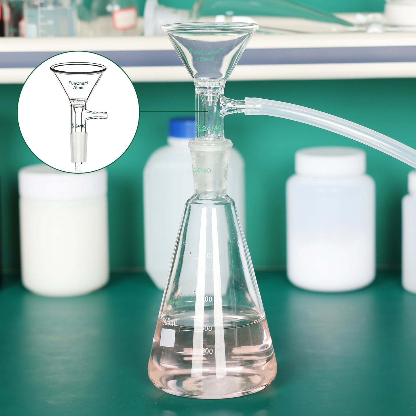 Triangle Glass Filter Funnel