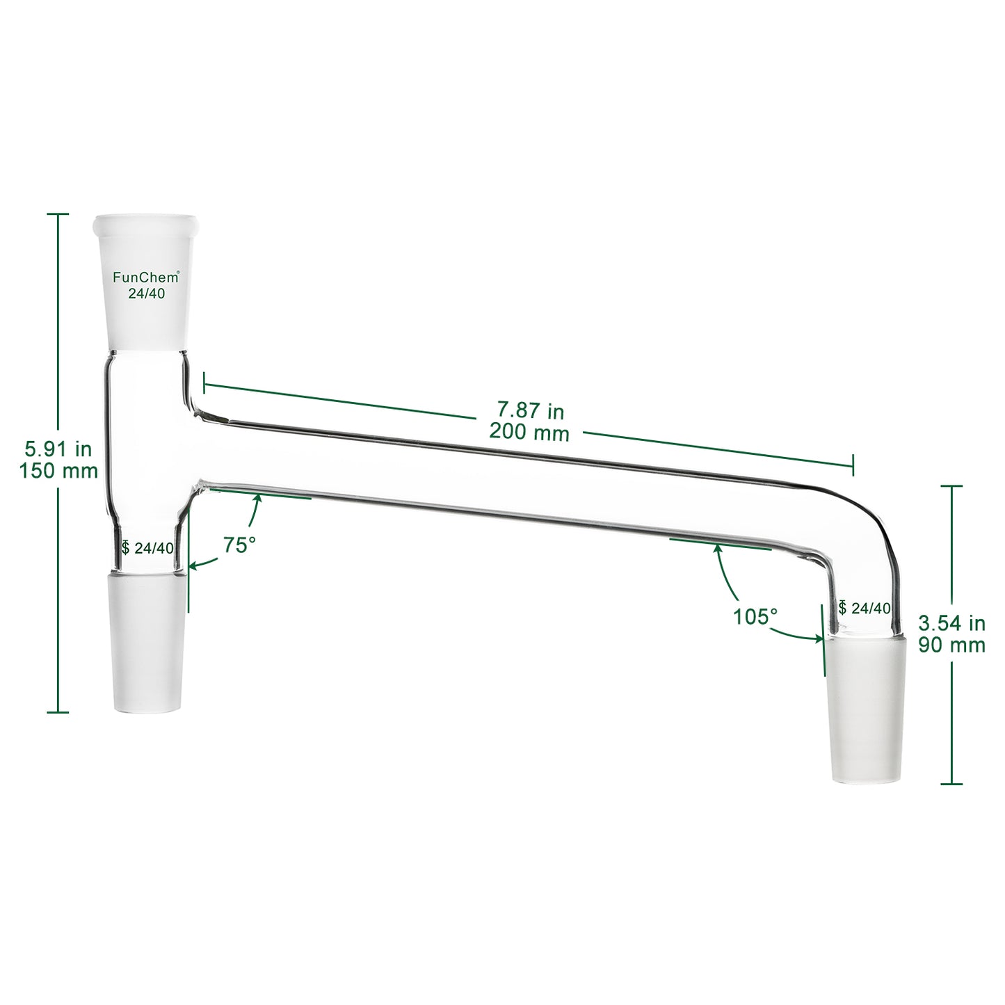 75° Bent Distilling Adapter
