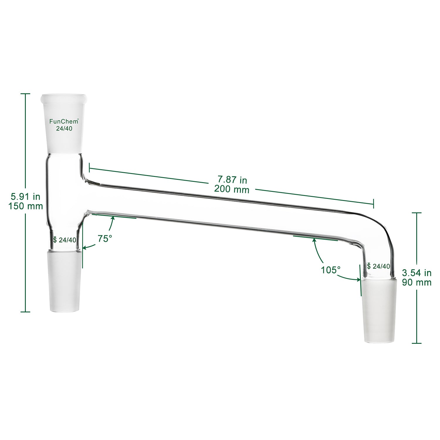 75° Bent Distilling Adapter