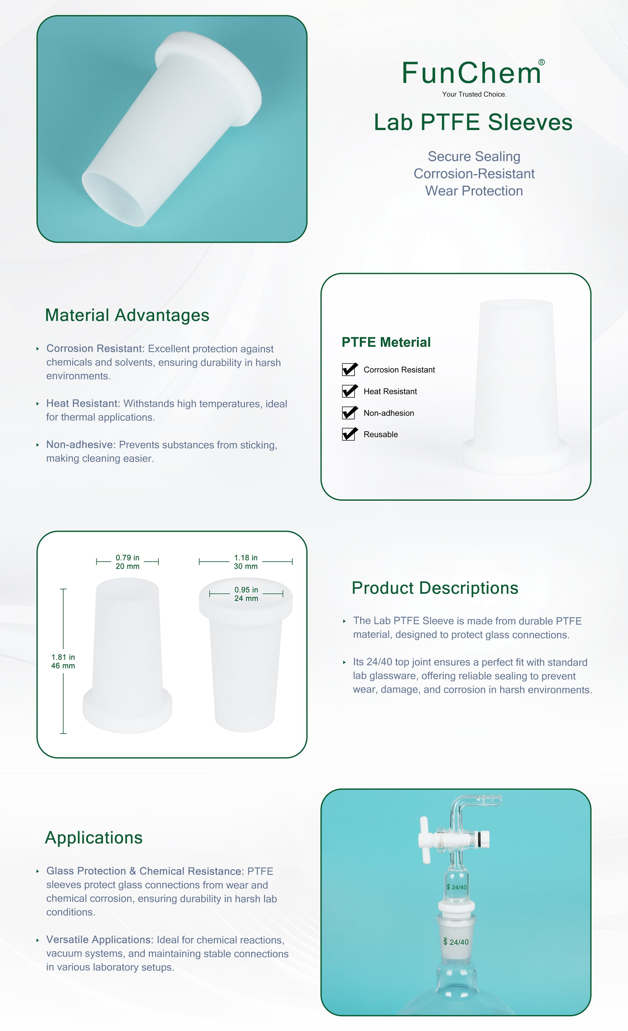 Lab PTFE Joint Sleeve