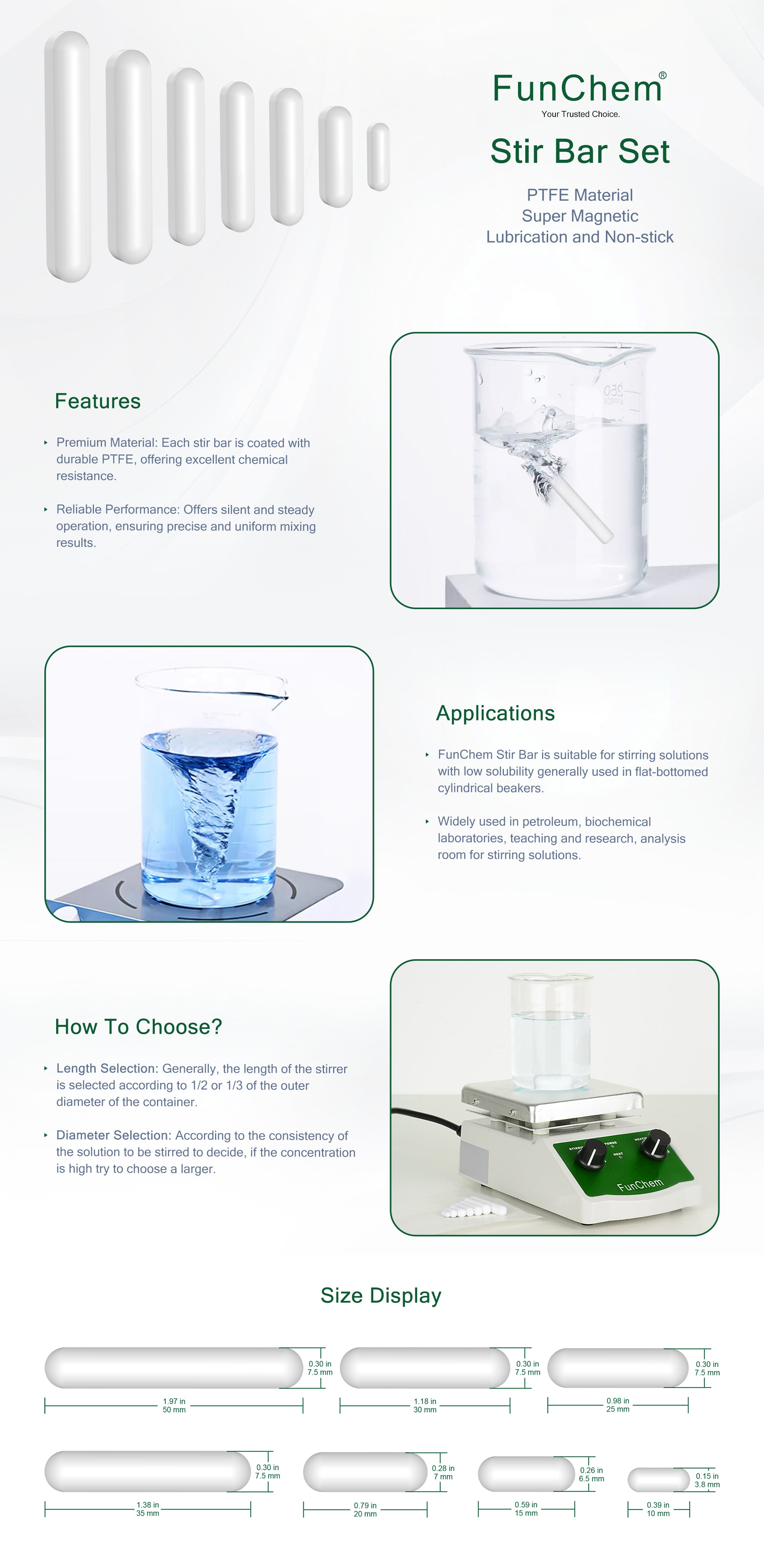 Magnetic Stir Bar Set