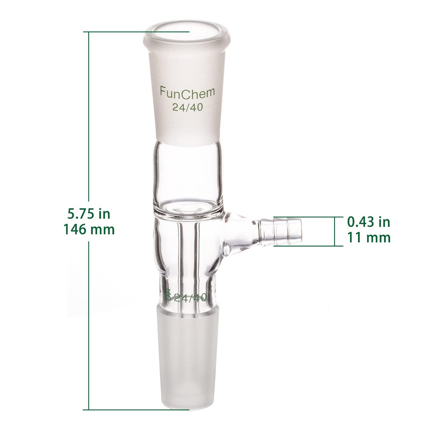 Glass Straight Vacuum Take Off Adapter
