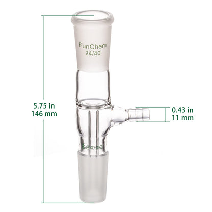 Glass Straight Vacuum Take Off Adapter