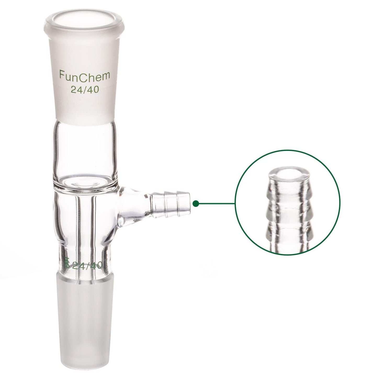 Glass Straight Vacuum Take Off Adapter