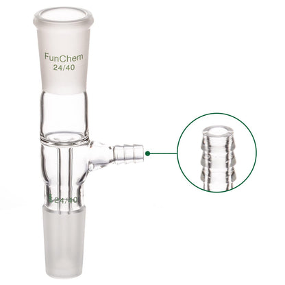 Glass Straight Vacuum Take Off Adapter