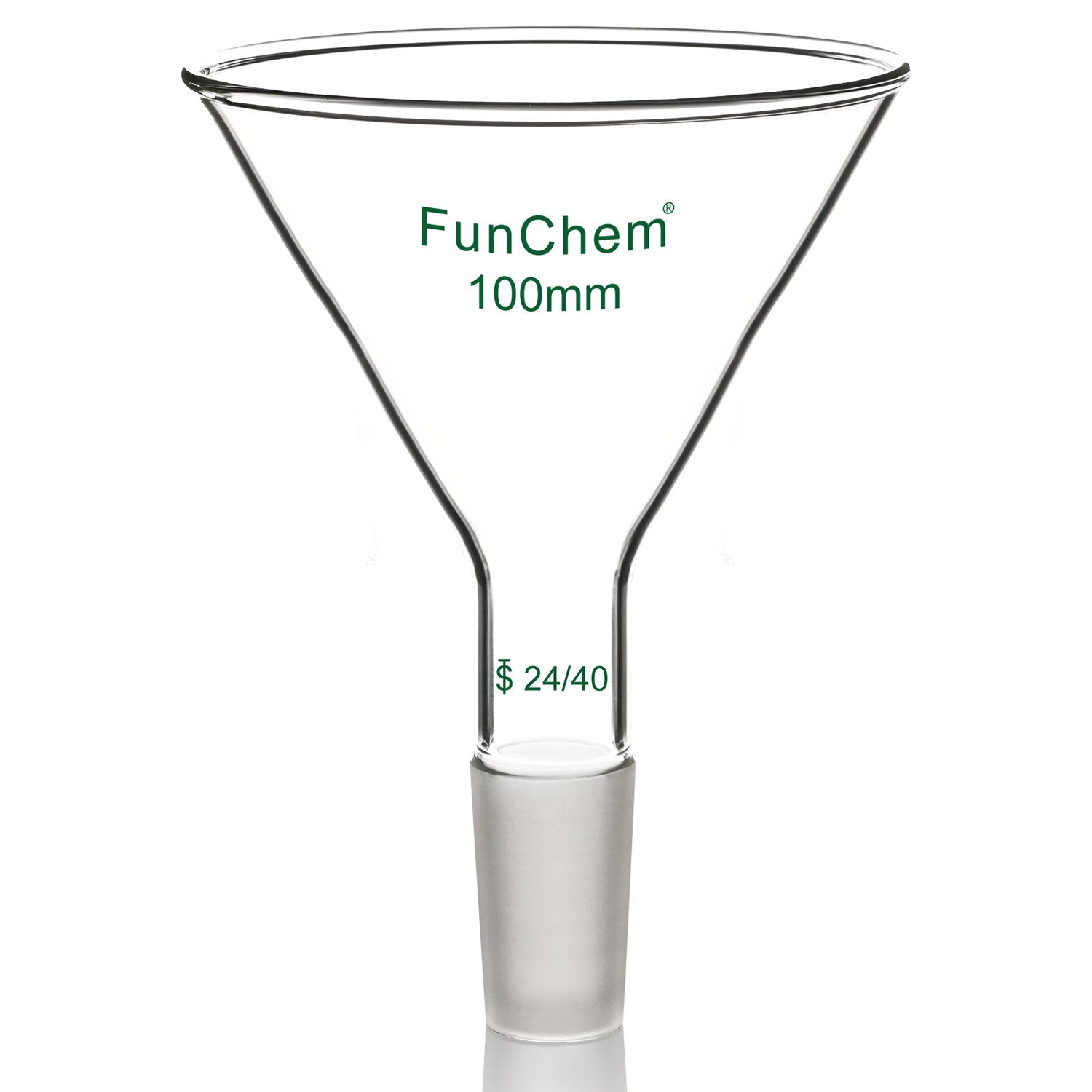 Glass Short Stem Powder Filter Funnel with 24/40 Inner Joint