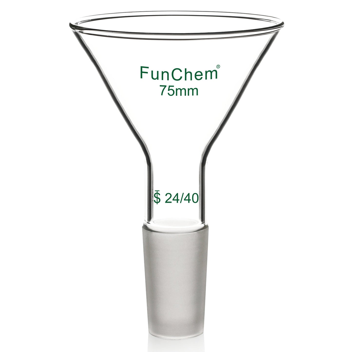 Glass Short Stem Powder Filter Funnel with 24/40 Inner Joint