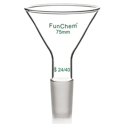 Glass Short Stem Powder Filter Funnel with 24/40 Inner Joint