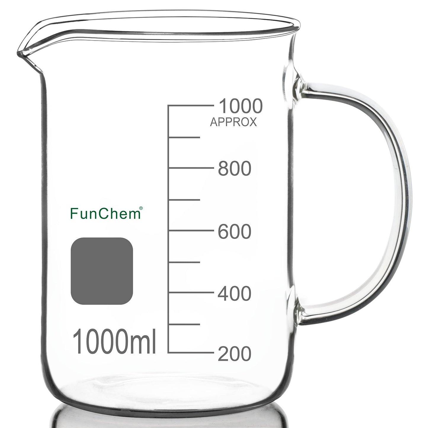 Glass Beaker with Handle and Spout