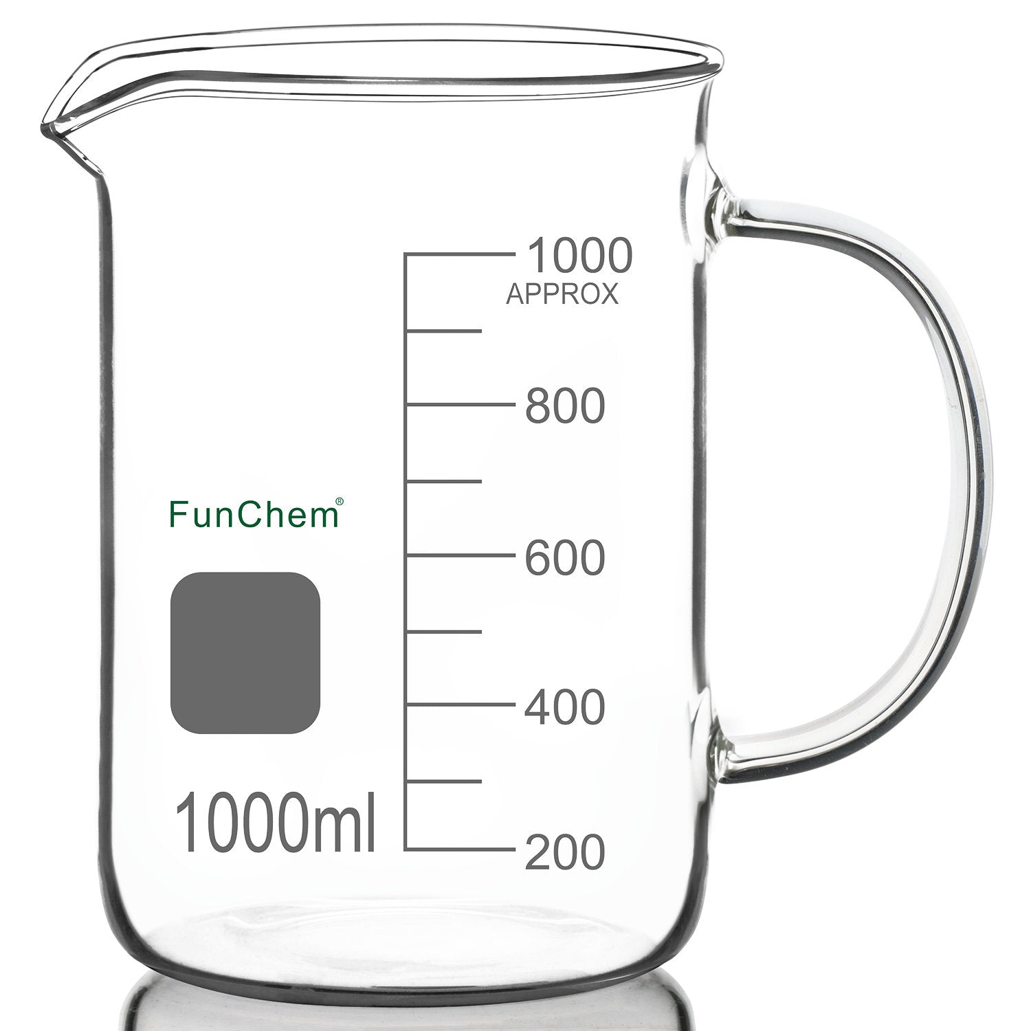 Glass Beaker with Handle and Spout