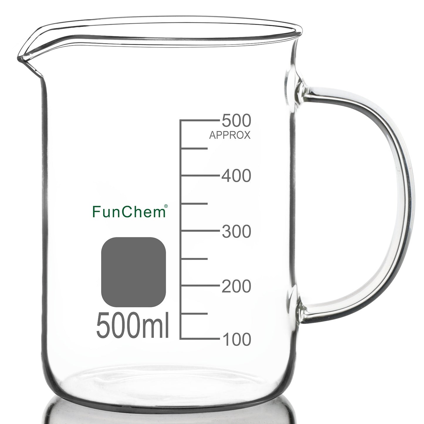 Glass Beaker with Handle and Spout