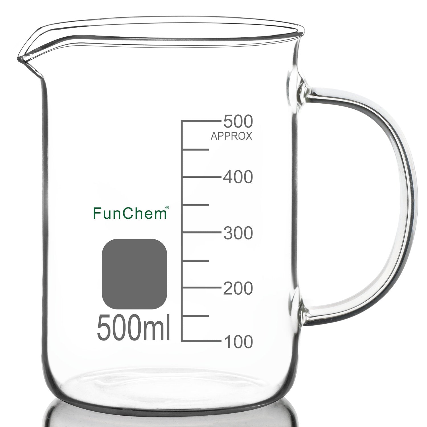 Glass Beaker with Handle and Spout