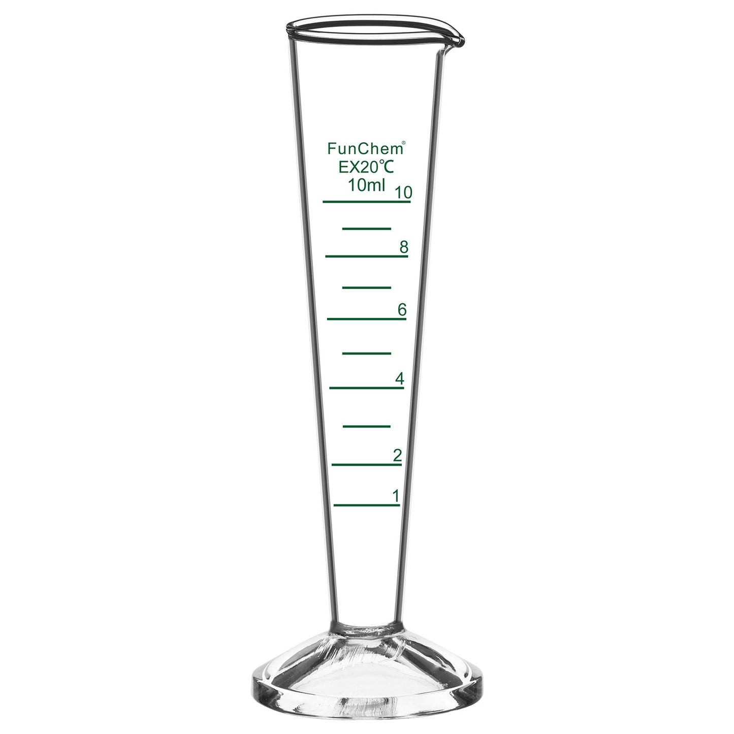 Conical Graduated Cylinder with Wide Mouth, 10-50 ml