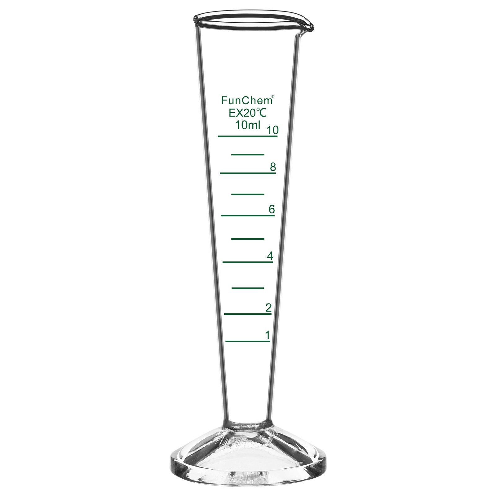 Conical Graduated Cylinder with Wide Mouth, 10-50 ml