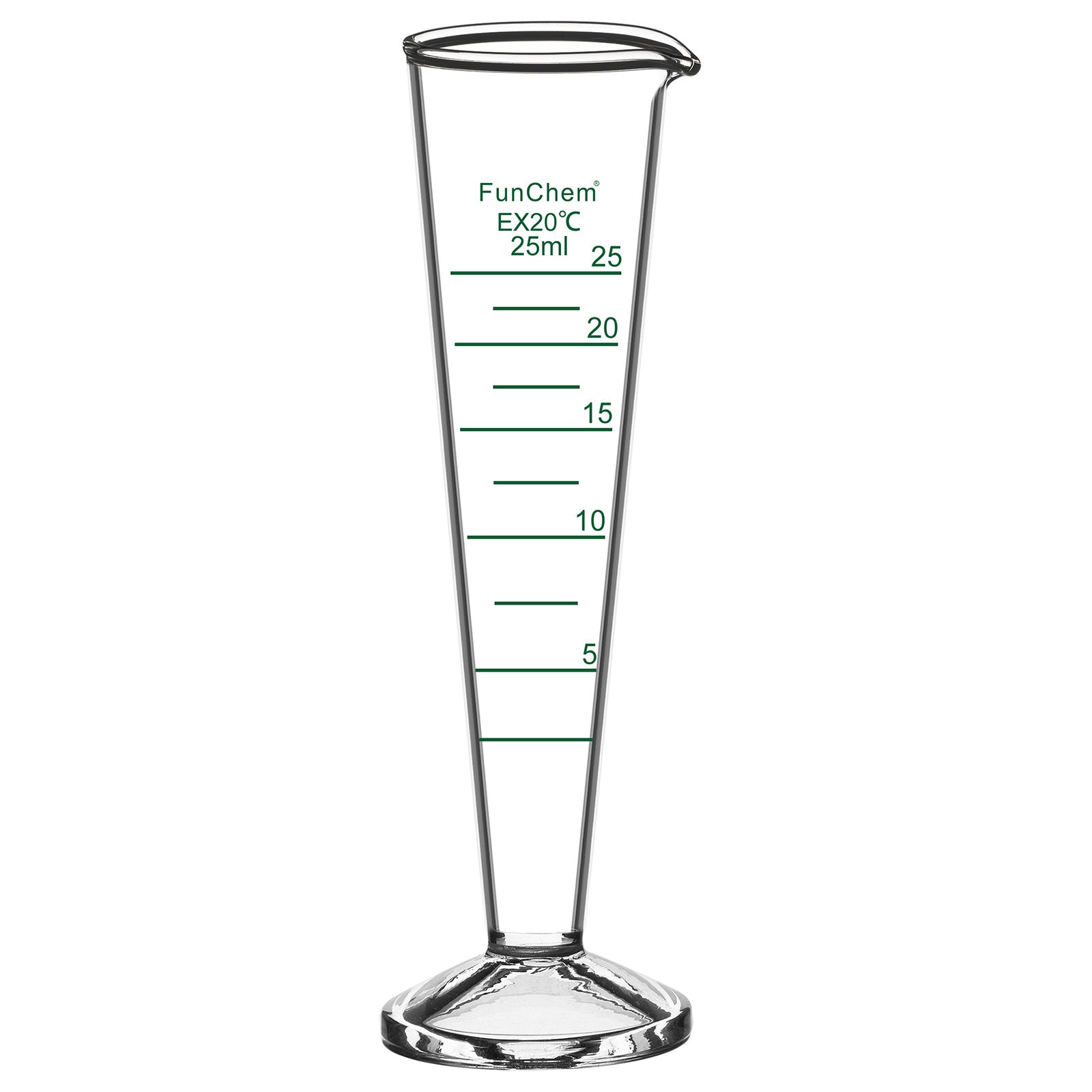Conical Graduated Cylinder with Wide Mouth, 10-50 ml
